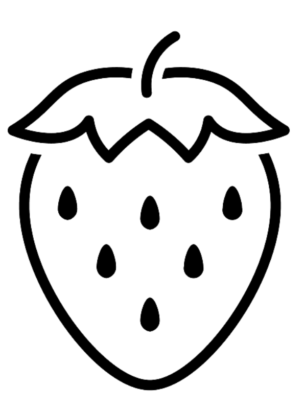 Download Kids-n-fun.com | Coloring page Shapes of Food strawberry