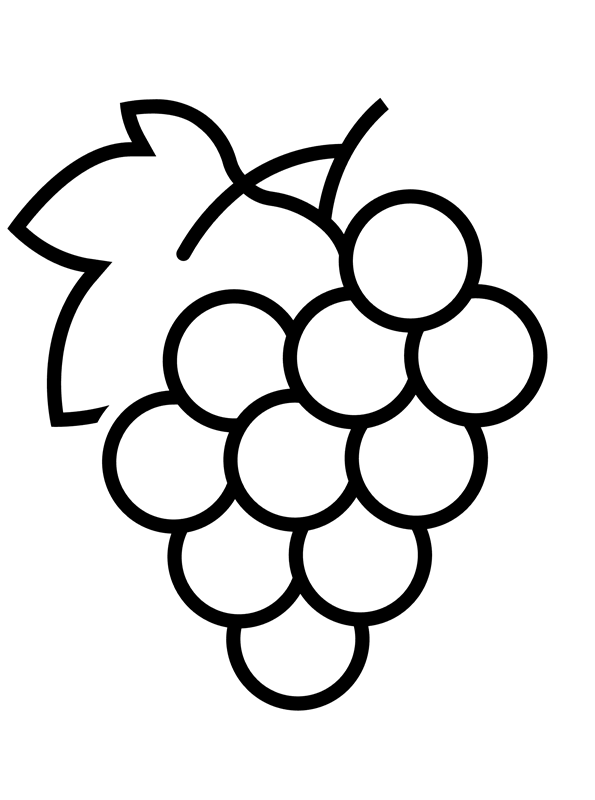 Kids-n-fun.com | Coloring page Shapes of Food grapes