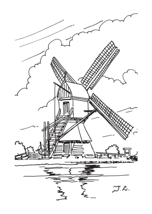 Kids-n-fun.com | 18 coloring pages of Windmills