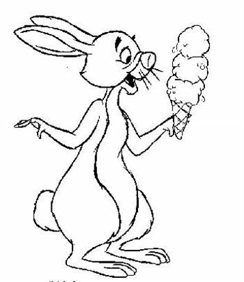 dans lof Vertellen Kids-n-fun.com | 14 coloring pages of Winnie the Pooh and Rabbit
