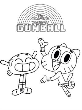 The Amazing World of Gumball Coloring Pages Printable for Free Download