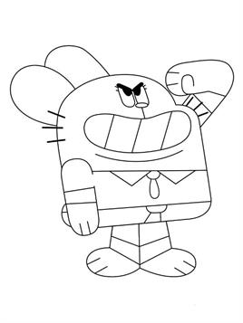 The Amazing World of Gumball Coloring Pages Printable for Free Download