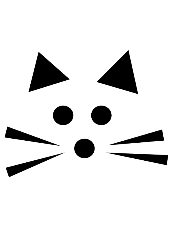 Kids-n-fun.com | Crafts Pumpkin stencils cat simple template